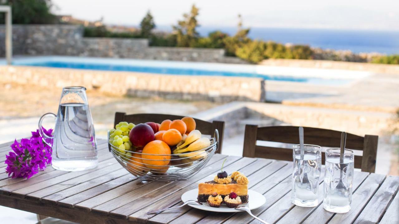 חריסי אקטי Kallirroe Deluxe Villa With Sea View And Pool מראה חיצוני תמונה